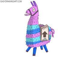 Use the remaining lines on the left side as guides to draw the fortnite loot llama's hind legs the same way. How To Draw Llama From Fortnite Easy Drawing Art