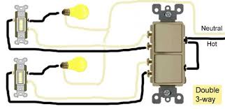 2way light switch qvotes co. Wiring Diagram For A Double Light Switch