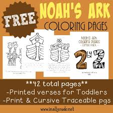 Noah's ark circle banner materials: Noah S Ark Coloring Pages Emergent Readers More In All You Do