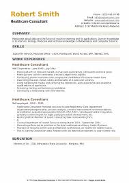 Healthcare Consultant Resume Samples Qwikresume