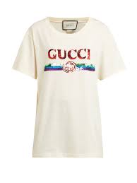 Shop for sequin, popular shoe styles, clothing, accessories, and much more! Sequin Embellished Logo Cotton Jersey T Shirt Gucci Matchesfashion Uk