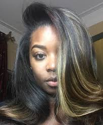 Black hair color is extremely versatile, with various shades ranging from midnight to cafe noir. Blonde Highlights Relaxed Hair Hair Highlights Dyed Hair