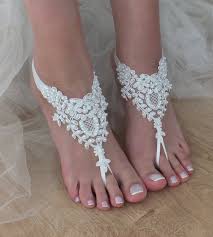 Express Shipping White Beach Wedding Barefoot Sandals Pearl Etsy In 2020 Pearl Wedding Shoes Beach Wedding Sandals Barefoot Beach Wedding Sandals