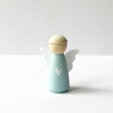 Boy Peg Doll Angel Peg Doll Angel Christening Gift New Etsy Peg Dolls Nursery Decor Boy Handmade Box