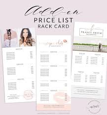 Price List Template Rack Card Design Makeup Artist Or Cosmetologist Services Menu Salon Price List Template Custom Zazzle Pricing Guide Brosur Kecantikan