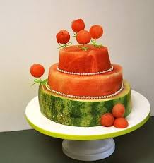 Just When I Thought Water Melon Couldn T Get Any Better Then They Make It Look Like Cake Gateau A La Pasteque Gateau Savoureux Sculpture De Pasteque