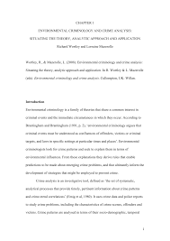 Pdf Environmental Criminology And Crime Analysis Situating The Theory Analytic Approach And Application