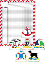 Nautical Chevron Incentive Chart And Accent Set Set Of 37