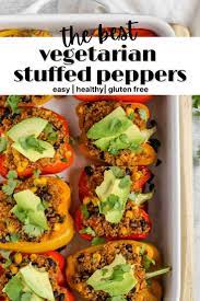 Vegan Stuffed Bell Peppers Main Dishes Clean Plate Mama Recipe Stuffed Peppers Clean Eating Recipes Vegetarian Recipes