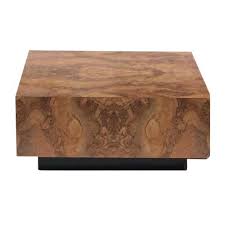 Vintage Burl Wood Coffee Table Floating Cube Pedestal Cocktail Table 36 Burled Wood Coffee Table Coffee Table Wood Burled Wood