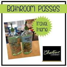 Rv bathrooms are one of the trickiest areas to keep orderly. Bathroom Passes Travel Theme By The Chartreuse Classroom Tpt