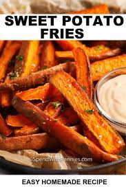 Air fryer sweet potato fries, baked chipotle sweet potato fries, chipotle made these and there were delisious… just wondering what is the sauce in the picture? Baked Sweet Potato Fries Oven Baked Spend With Pennies