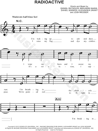 Klavier, klavier&gesang, tabs, leichte noten. Print And Download Radioactive Sheet Music By Imagine Dragons Sheet Music Arranged For Piano Vocal Chords I Noten Klavier Gitarre Noten Notenblatter Fur Piano