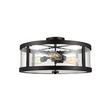 Feiss Harrow 3 Light Oil Rubbed Bronze Semi Flush Mount Sf342orb The Home Depot Flush Mount Lighting Transitional Lighting Fixtures Antique Bulbs