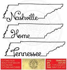 Tennessee Map Outline Typography Clipart Svg Eps By Scrapcobra Tennessee Map Map Outline Clip Art