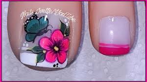 Más decoraciones de uñas para las uñas de los pies. Unas Decoradas Pies Flores Decorados De Unas