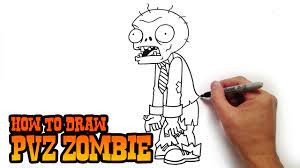 With this application, to draw will be easier than you think. How To Draw A Zombie From Plants Vs Zombies Youtube
