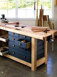 There are color photos, a supply list, and complete directions so you can build it yourself. Diy Workbench With Drawers And Wheels