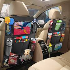 So i want to know what that means. 2 Pcs Car Back Seat Organizer With 10 Inch Tablet Holder 9 Storage Pockets Kick Mats Back Seat Protector For Book Drink Toy Bottle Travel Accessory For Kids In 2021