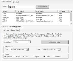 Finding historical quotes on stocks and indices online has never been easier. Yahoo Historical Data Download User Guide Excel Price Feed