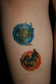 All this ninja turtles ink will have you searching for the secret of the ooze at the nearest tattoo studio. Cade S Tmnt Tattoos Mirkka Evans Flickr