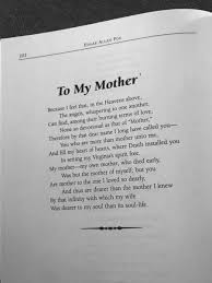 The Best Of Poe Poems To My Mother Feelings