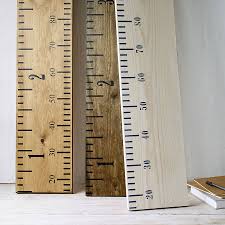 personalised wooden ruler height chart in aged oak diy