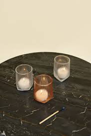 Ambra handmade blown glass candle holder designed by aldo cibic. Hay Tela Candle Holder Transparent Made In Design Uk