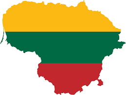 The lithuanian flag consists of a tricolor of horizontal stripes in yellow, green and red colors. Datei Flag Map Of Lithuania Svg Wikipedia