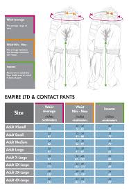76 Punctual Empire Pants Sizing Chart