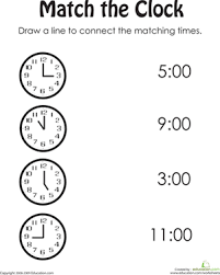 Do you enjoy making things? Match The Clock Worksheet Education Com Time Worksheets Kindergarten Telling Time Clock Worksheets