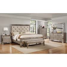 These sets will make a hole in your pocket. Best Master Furniture Ava Glam Mirrored Synthetic Silk Upholstered Bed On Sale Overstock 20377961