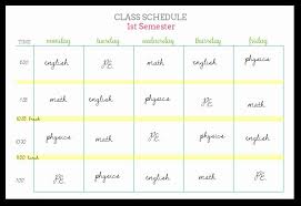 College Class Schedule Template Elegant Student Planners Class Schedules And Reference Sheets Class Schedule Template Class Schedule College School Schedule