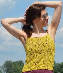 More free knitting patterns at intheloopknitting.com some pins go to affiliates that pay me a small commission for purchases. Yellow Lace Top Free Knit Pattern