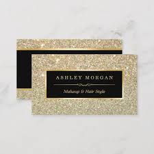 Quim marin studio designed a card that makes a bold statement with their salon's logo. Create Your Own Business Card Zazzle Com Glitter Business Cards Beauty Business Cards Cosmetology Business Cards