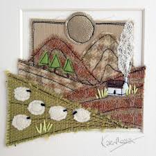 Irish Landscape Textile Art Dingle Peninsula Landscape Irish Wedding Gift Ooak Ring Of Kerry Art Irish Landscape Art Ir Textile Art Textiles Artwork Art Quilts