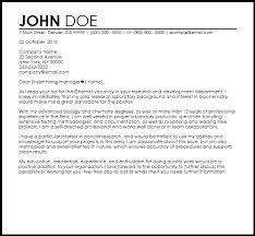 Free Chemist Cover Letter Templates Resume Now