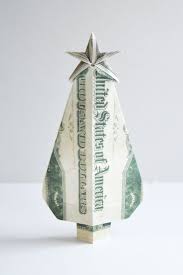 How to make a christmas star out of a dollar bill. Money Tree With Star Origami 1 Dollar Tutorial Diy Folded No Glue This Is A Very Beautiful Dollar Tre Origami Christmas Tree Dollar Origami Dollar Bill Origami