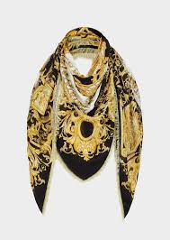 Maybe you would like to learn more about one of these? Barocco Print Scarf Gold Foulards Scarves Versace Scarf Scarf Print Scarf