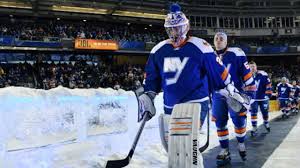 The construction site for the islanders' ubs belmont arena. Rangers Islanders Enter Yankee Stadium Rink Youtube