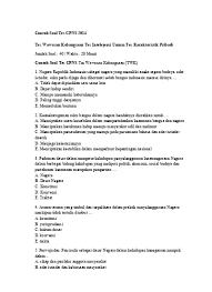 Disini saya akan berbagi contoh soal cpns tentang tes wawasan kebangsaan (twk) , selamat membaca tes wawasan kebangsaan (twk) tata negara 1. Contoh Soal Tes Cpns 2014 Tes Wawasan Ke