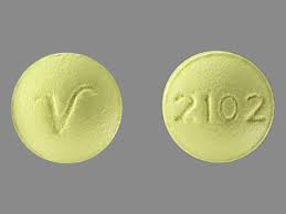 V 2102 Pill Images Yellow Round