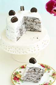 No Bake Oreo Mille Crepe Cake Recipe Crepe Cake Desserts Crepe Cake Recipe
