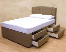Elegant Upholstered Platform Storage Bed With Underneath Etsy Bed With Drawers Underneath Bed Frame With Storage Platform Bed With Drawers