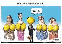 Cartoon: Boob awareness month - Politics News - NZ Herald