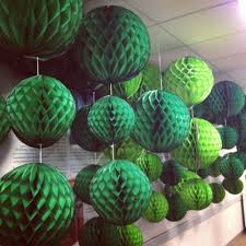 Green Paper Honeycomb Balls Ldproducts Paper Decorations Honeycomb Paper Honeycomb Decorations
