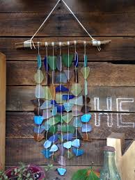 Made To Order 7 Strand Handmade Sea Glass Wind Chime Mobile Wind Chimes Glass Wind Chimes Gazebo Decorations