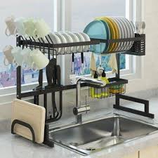 Maybe you would like to learn more about one of these? Nex 2 Tier Adjustable 35 37 X 10 5 X 33 Dish Rack Stainless Steel Walmart Com In 2021 Kitchen Sink Rack Sink Dish Rack Sink Shelf