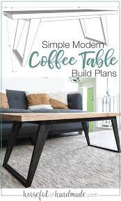 Prefer wheels or simply reclaim the metal from 34. Simple Modern Coffee Table Build Plans Houseful Of Handmade