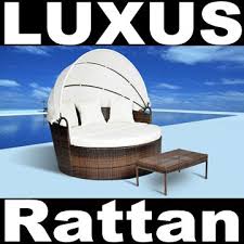Rattan Sonneninsel Lounge Bett Liege Strandkorb Relaxinsel Korb Mobel Garten Neu Lounge Relaxen Strandkorb